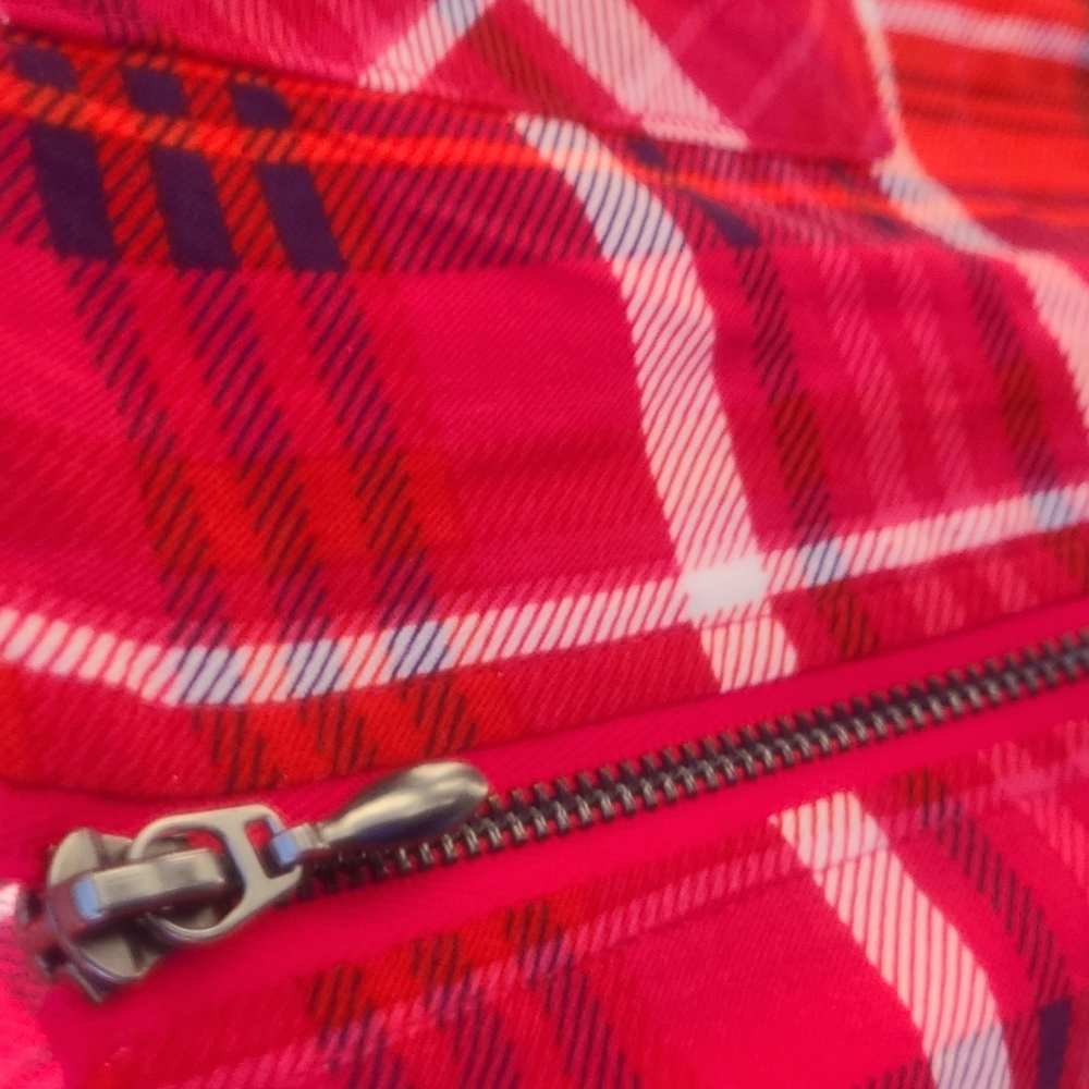 NWT Torrid Zip Front Plaid Challis Shirt Dress Red Size 0x 12 - Picture 7 of 14